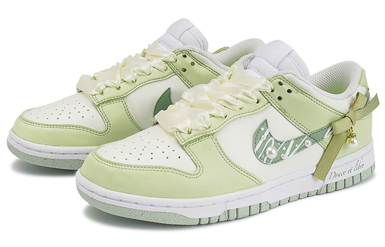 Lookbook (W) [Kasut Custom] Nike Dunk Low 'Taman Kupu-kupu Putih Hijau Muda' DN1431-102(TeamI-女款蝴蝶花屿L白浅绿)
