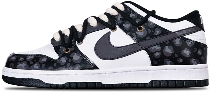 custom-shoes-women-nike-dunk-low-camo-leopard-black-white