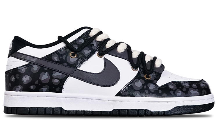 Order (W) [Kasut Custom] Nike Dunk Low 'Camo Leopard Hitam Putih' DD1503-101(TeamT-女款豹纹黑白)