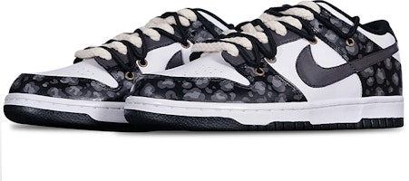 【定制球鞋】 Nike Dunk Low "白/黑" 迷彩豹紋 低幫 板鞋 女款 黑白 Lookbook 【定制球鞋】 Nike Dunk Low "白/黑" 迷彩豹紋 低幫 板鞋 女款 黑白