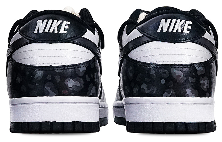 Shop (W) [Kasut Custom] Nike Dunk Low 'Camo Leopard Hitam Putih' DD1503-101(TeamT-女款豹纹黑白)