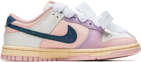 【訂製球鞋】Nike Dunk Low 糖果小天使 棉花糖 芭比 復古搭配 解構雙鞋帶 低筒休閒板鞋 女款 白紫 Order 【訂製球鞋】Nike Dunk Low 糖果小天使 棉花糖 芭比 復古搭配 解構雙鞋帶 低筒休閒板鞋 女款 白紫