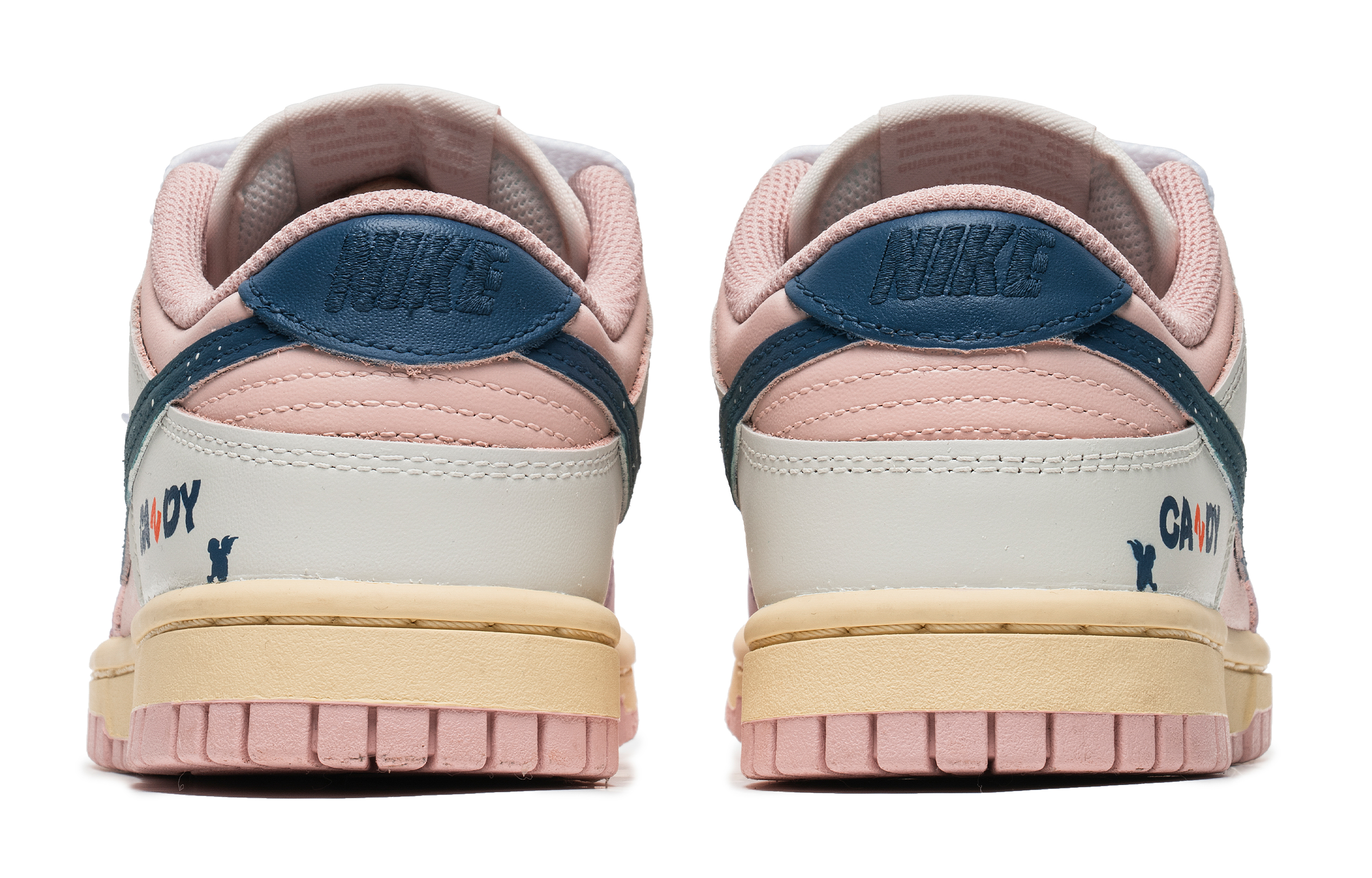 Shop 【訂製球鞋】Nike Dunk Low 糖果小天使 棉花糖 芭比 復古搭配 解構雙鞋帶 低筒休閒板鞋 女款 白紫