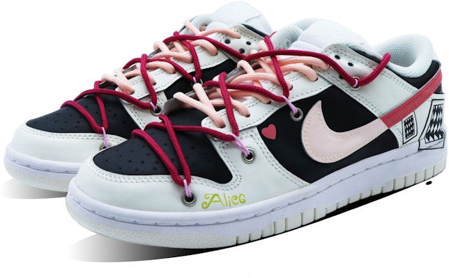 (W) 나이키 덩크 로우 '캔버스 화이트 블랙' (커스텀) DD1503-121(Team63-魔幻城堡) Lookbook (W) 나이키 덩크 로우 '캔버스 화이트 블랙' (커스텀) DD1503-121(Team63-魔幻城堡)