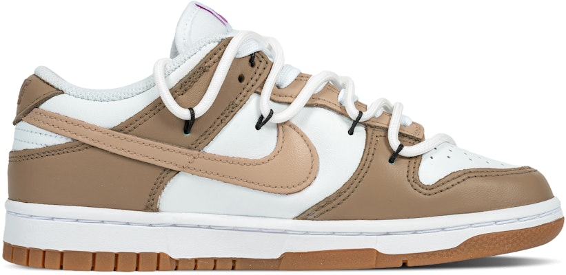 【定制球鞋】Nike Dunk Low 焦糖拿鐵 耐磨 防滑減震 低幫 板鞋 女款 白棕 Order 【定制球鞋】Nike Dunk Low 焦糖拿鐵 耐磨 防滑減震 低幫 板鞋 女款 白棕