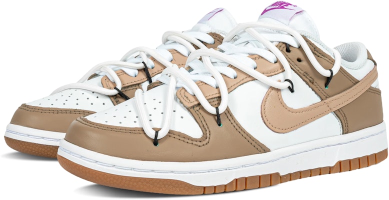 【定制球鞋】Nike Dunk Low 焦糖拿鐵 耐磨 防滑減震 低幫 板鞋 女款 白棕 Lookbook 【定制球鞋】Nike Dunk Low 焦糖拿鐵 耐磨 防滑減震 低幫 板鞋 女款 白棕