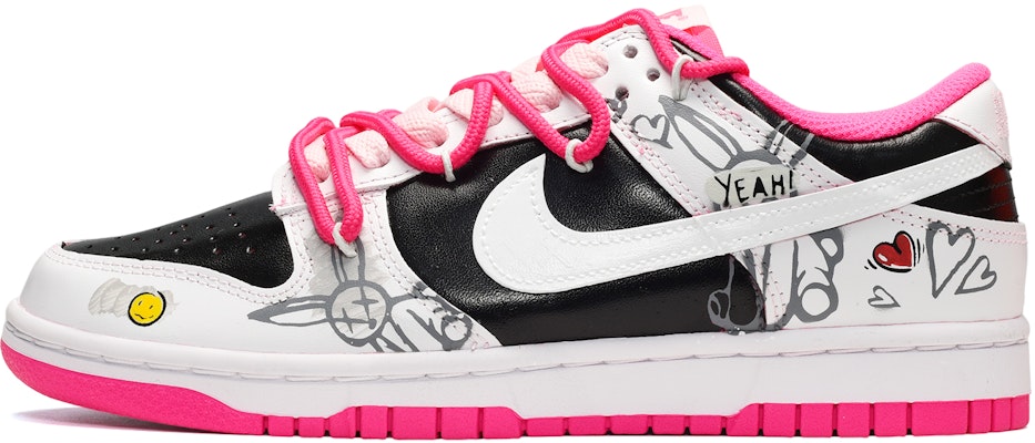 (W) 나이키 덩크 로우 '만화토끼 검흰핑' (Nike Dunk Low 'Cartoon Bunny') DZ5196-600(TeamE-女款卡通兔子黑白粉) Buy (W) 나이키 덩크 로우 '만화토끼 검흰핑' (Nike Dunk Low 'Cartoon Bunny') DZ5196-600(TeamE-女款卡通兔子黑白粉)