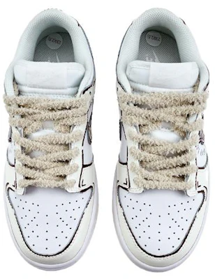【定制球鞋】Nike Dunk Low 卡通甜甜圈 小熊 糖針 二次元 低幫 板鞋 女款 米白棕 Shop 【定制球鞋】Nike Dunk Low 卡通甜甜圈 小熊 糖針 二次元 低幫 板鞋 女款 米白棕