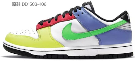 【定制球鞋】 Nike Dunk Low 腰果花 赠送定制鞋帶扣一套(限量99套) 低幫 板鞋 女款 黑白 3