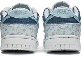 (W) 나이키 덩크 로우 '캐슈 플라워 데님 패치' (커스텀) DJ9955-100(TeamB-女款腰果花灰蓝) Shop (W) 나이키 덩크 로우 '캐슈 플라워 데님 패치' (커스텀) DJ9955-100(TeamB-女款腰果花灰蓝)