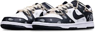 Shop 【定制球鞋】 Nike Dunk Low 腰果花 赠送定制鞋帶扣一套(限量99套) 低幫 板鞋 女款 黑白
