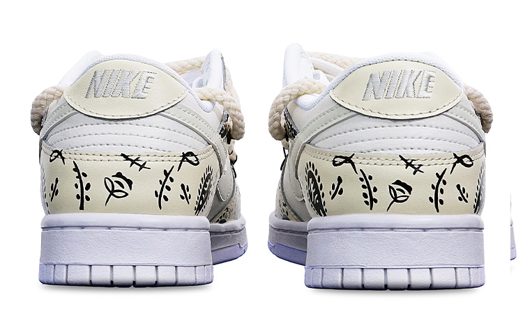 Shop (W) 나이키 덩크 로우 '캐슈 플라워 바이브' (커스텀) DH9765-100(TeamT-腰果花米黄S-BOX)