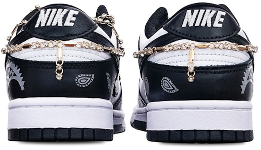 (W) 【カスタムシューズ】(女性用) ナイキ ダンク ロー 'カシューフラワー' DD1503-101(Teamone-黑白腰果花钻链) Purchase (W) 【カスタムシューズ】(女性用) ナイキ ダンク ロー 'カシューフラワー' DD1503-101(Teamone-黑白腰果花钻链)