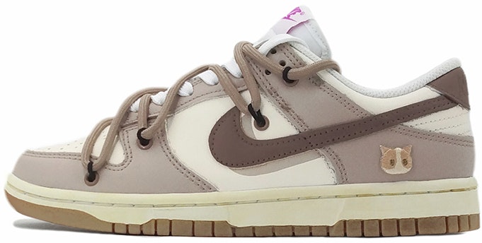 custom-shoes-women-nike-dunk-low-cat-cocoa