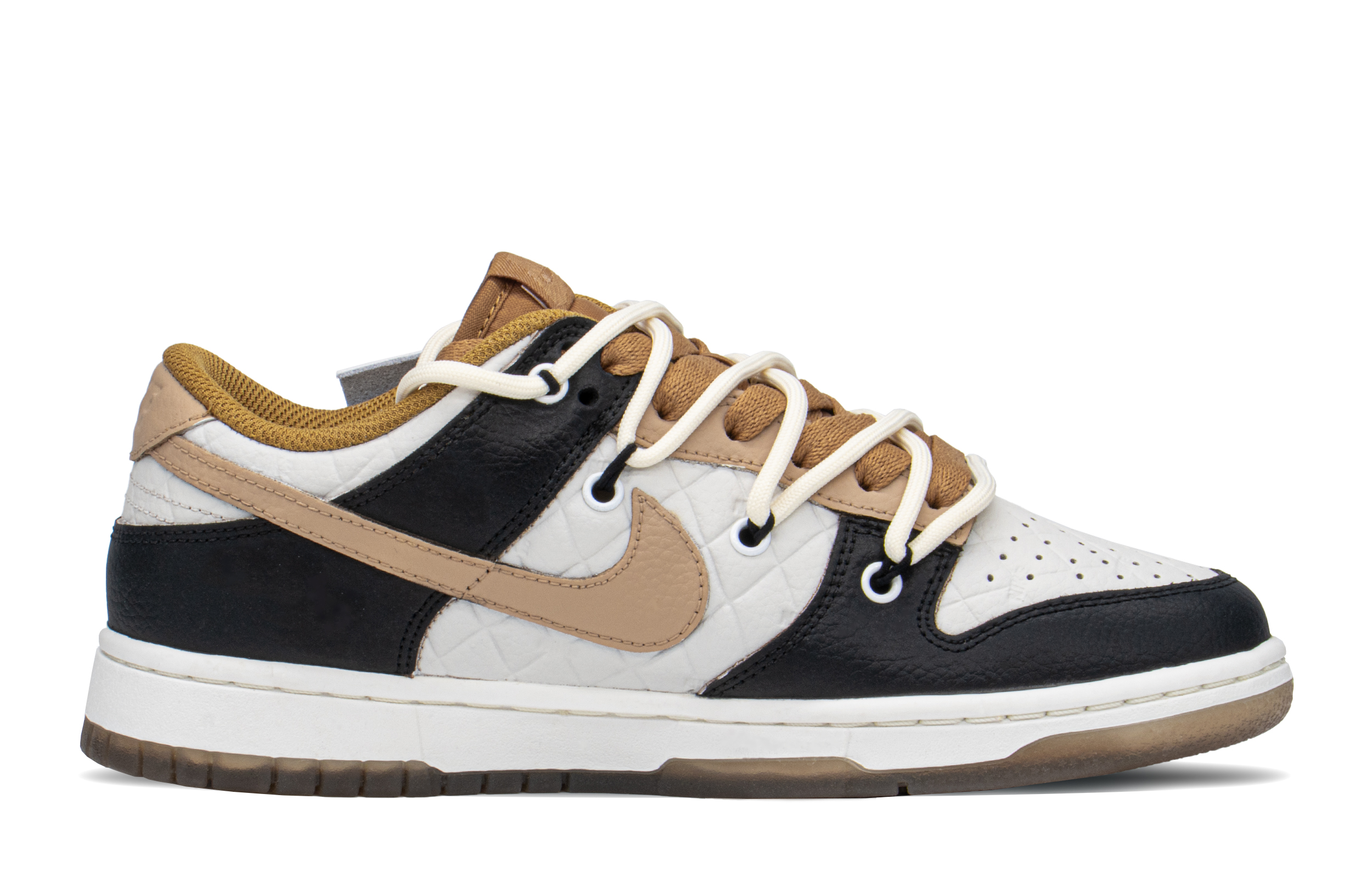 Order (W) Zapatillas Nike Dunk Low 'Inspiradas en Chanel Negro Caqui' DX3374-700(TeamA-卡其小香风DKS-BOX)