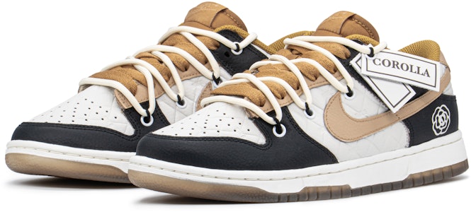 (W) カスタム Nike Dunk Low シャネル風黒カーキ DX3374-700(TeamA-卡其小香风DK) Lookbook (W) カスタム Nike Dunk Low シャネル風黒カーキ DX3374-700(TeamA-卡其小香风DK)