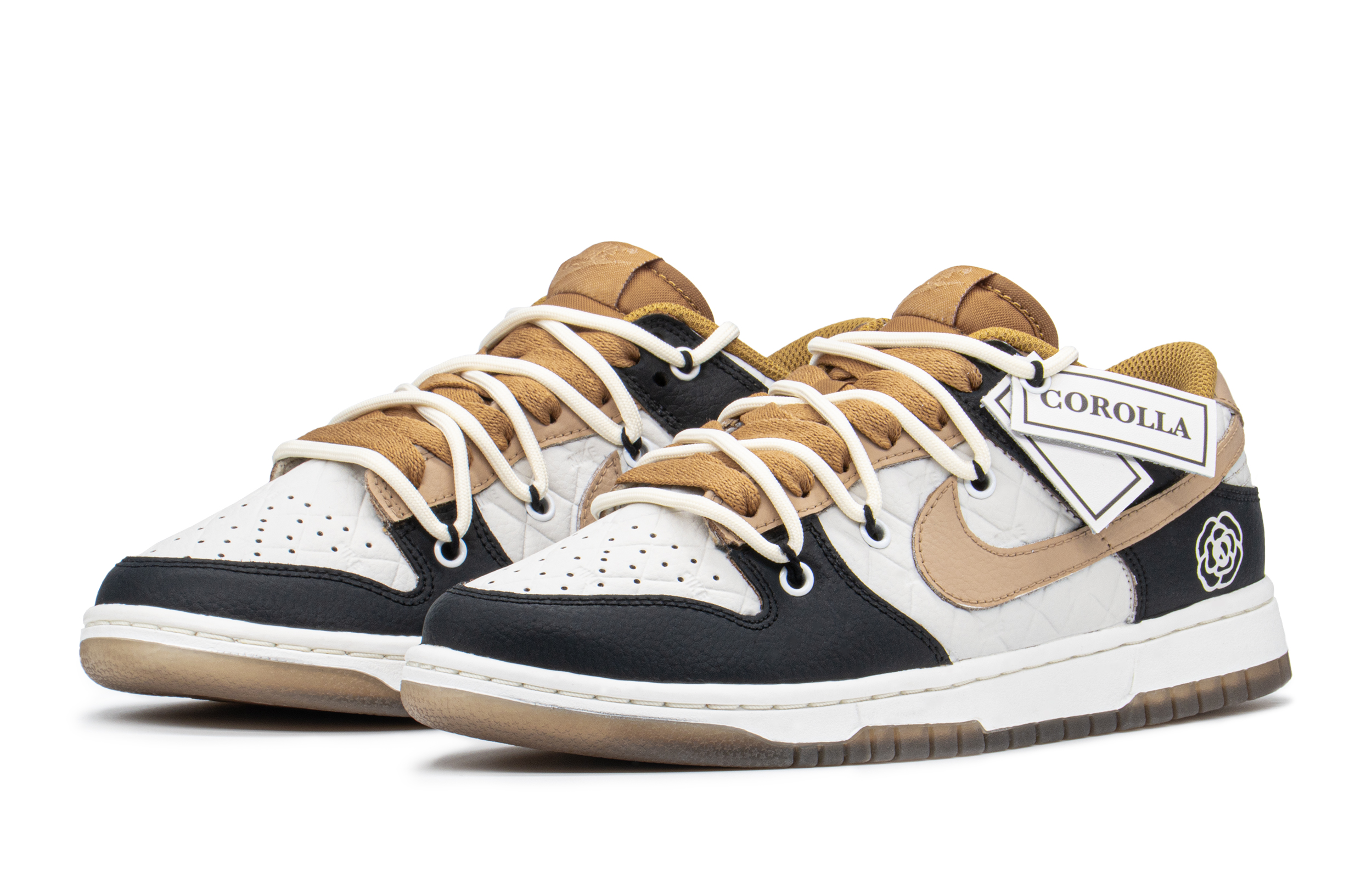 Lookbook (W) Zapatillas Nike Dunk Low 'Inspiradas en Chanel Negro Caqui' DX3374-700(TeamA-卡其小香风DKS-BOX)