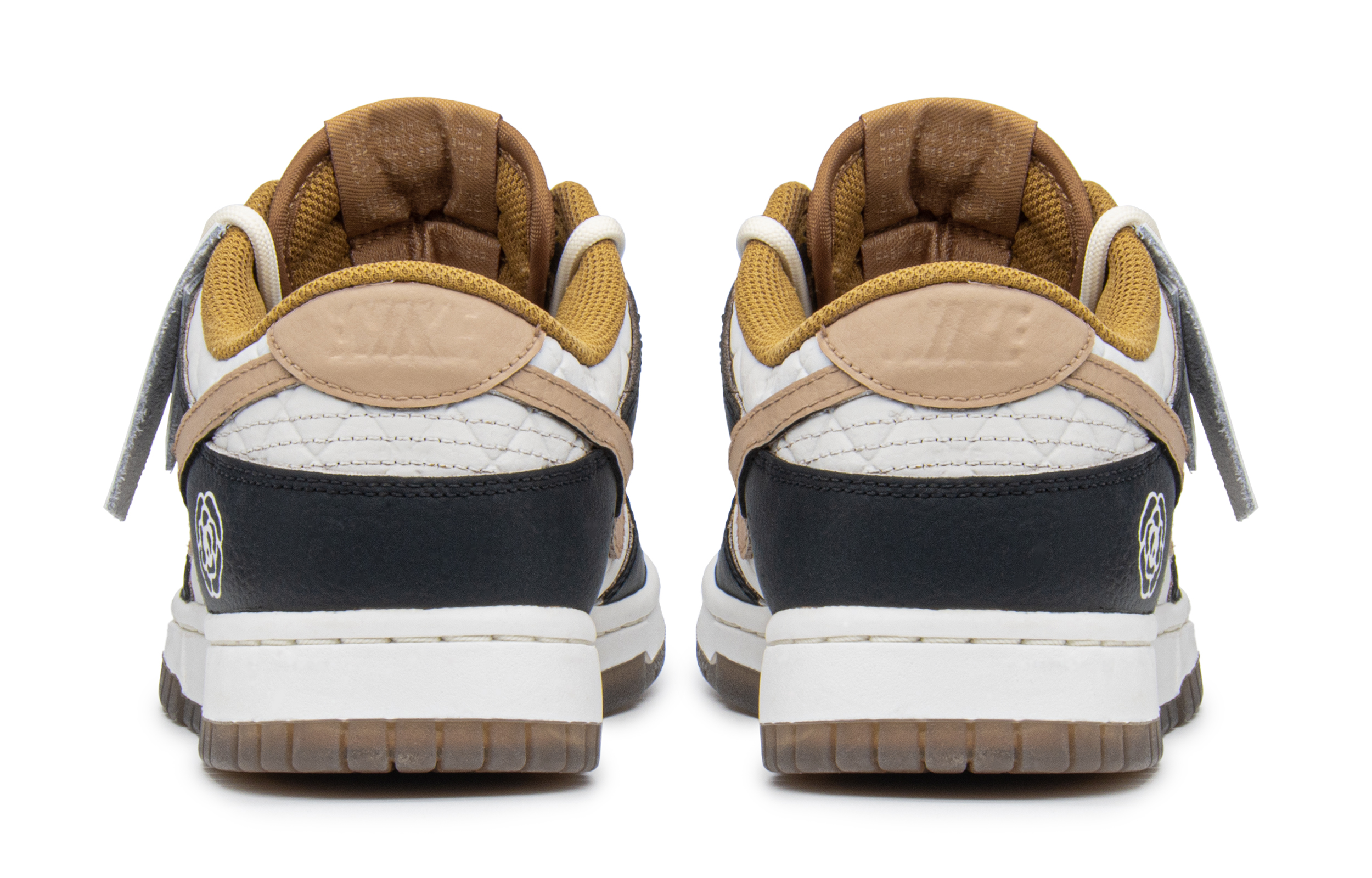 Shop (W) Zapatillas Nike Dunk Low 'Inspiradas en Chanel Negro Caqui' DX3374-700(TeamA-卡其小香风DKS-BOX)