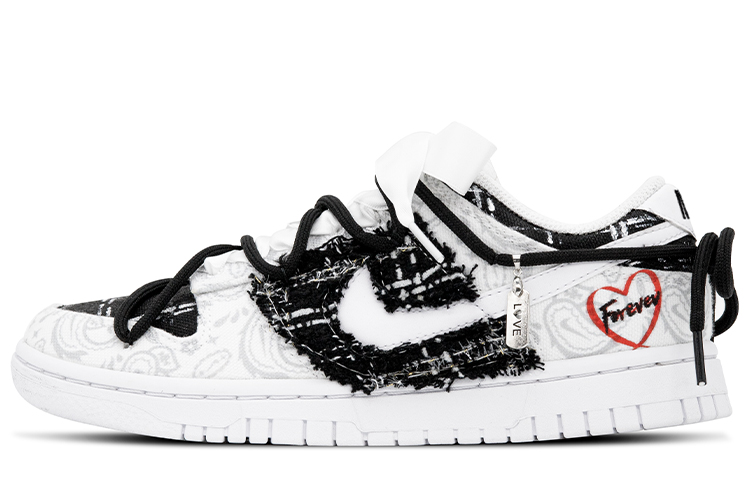 [Custom Shoes] (Women) Nike Dunk Low 'Chanel Paisley Panda' - Novelship