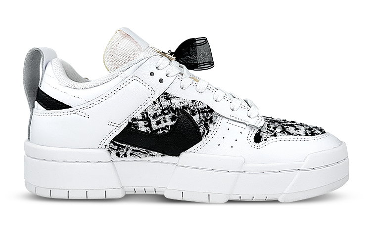 Order (W) [Zapatos Personalizados] Nike Dunk Low 'Chanel Patch - Negro Blanco' DO5219-111(Team叁-女款黑白小香)