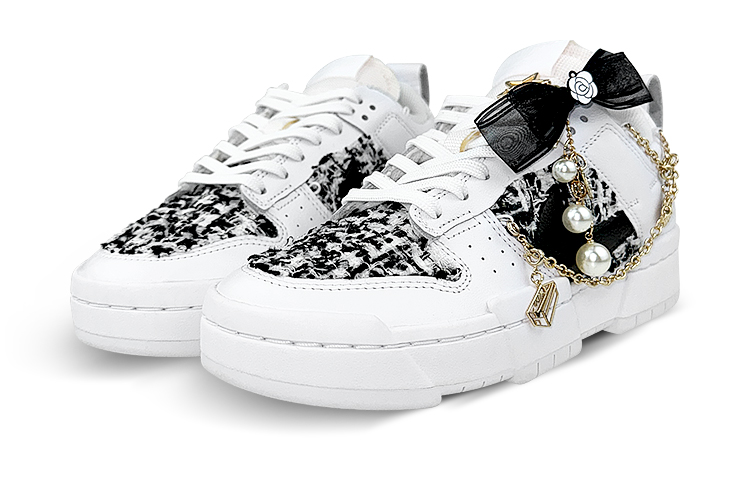 Lookbook (W) [Zapatos Personalizados] Nike Dunk Low 'Chanel Patch - Negro Blanco' DO5219-111(Team叁-女款黑白小香)