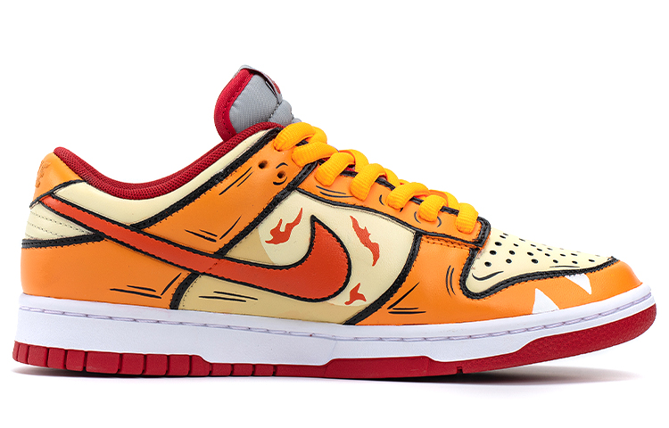 Order (W) [Sepatu Kustom] Nike Dunk Low 'Charmander 2D' CW1590-002(TeamB-女款小火龙橙黄)