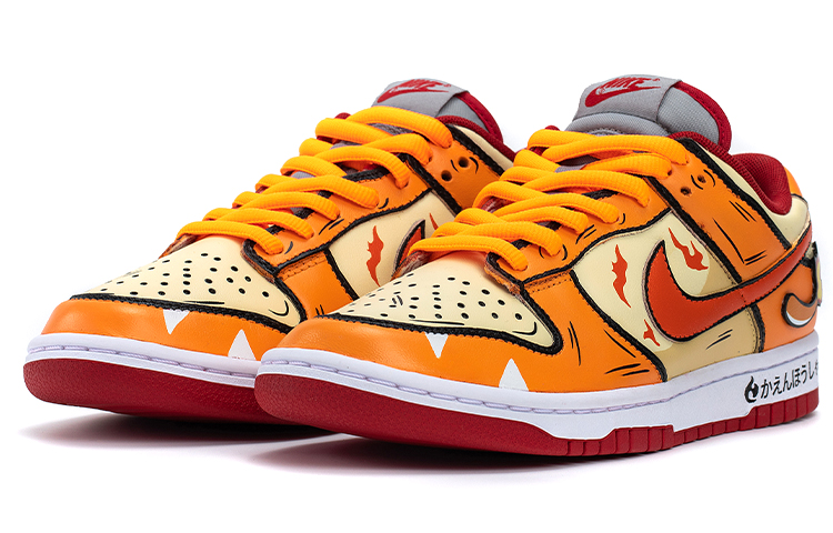 Lookbook (W) [Sepatu Kustom] Nike Dunk Low 'Charmander 2D' CW1590-002(TeamB-女款小火龙橙黄)