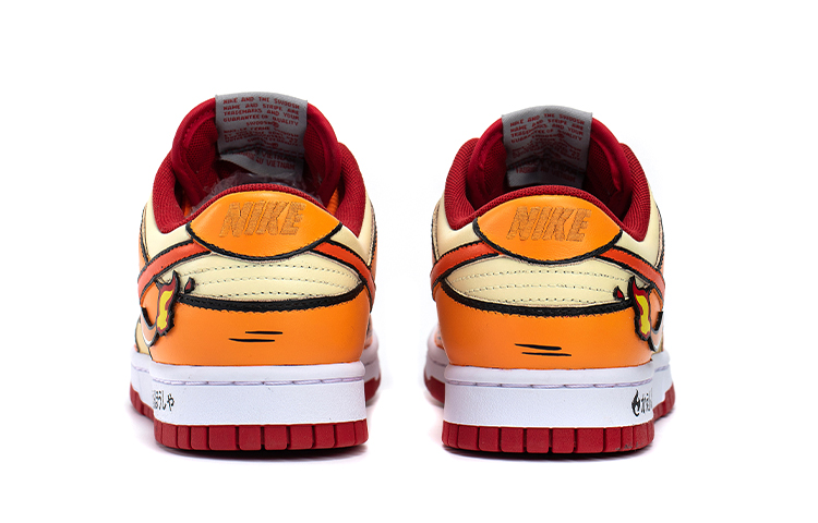 Shop (W) [Sepatu Kustom] Nike Dunk Low 'Charmander 2D' CW1590-002(TeamB-女款小火龙橙黄)