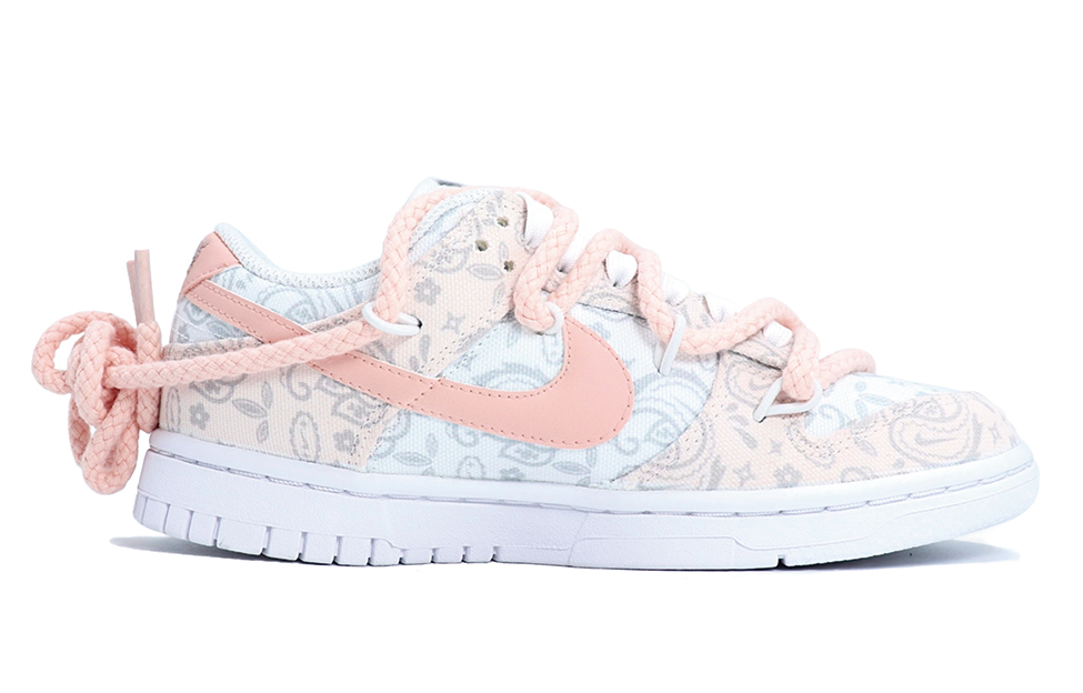 [Custom Shoes] (Women) Nike Dunk Low 'Cherry Blossom Paisley' - Novelship