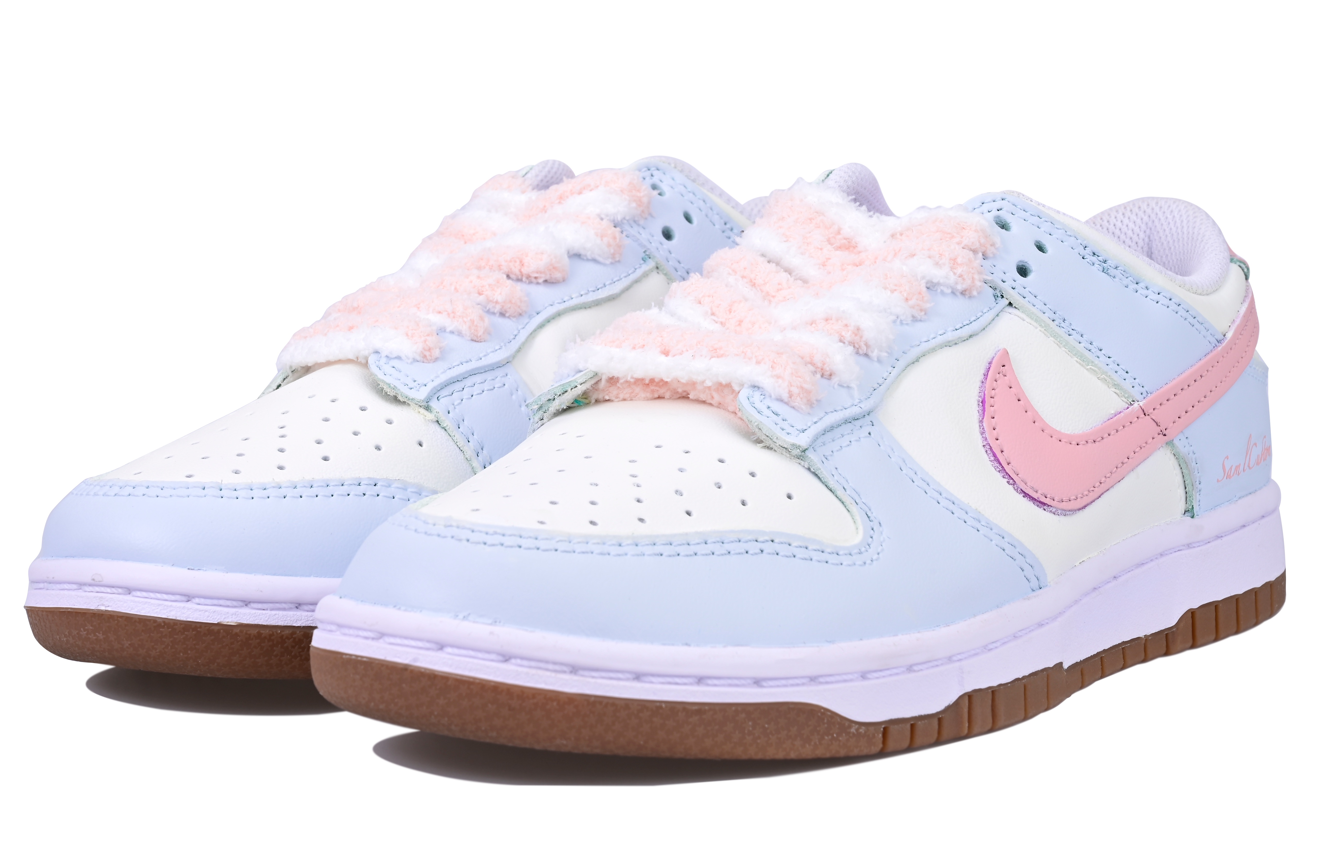 Lookbook (W) 나이키 덩크 로우 '벚꽃 핑크-블루' (커스텀) FD9922-151(Team6-樱花校园-少女)