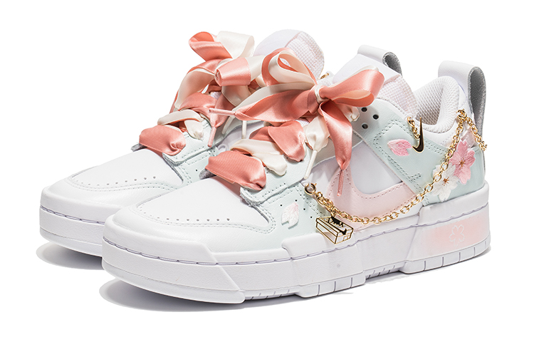 Lookbook (W) 나이키 덩크 로우 '벚꽃 자수' (커스텀) DO5219-111(TeamB-清新樱花S-BOX)