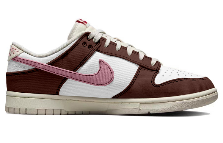 Order (W) 나이키 덩크 로우 '체리 라이트 오레우드 브라운' (커스텀) DV0834-100(TeamY-女款做旧乌梅子酱酒红色)