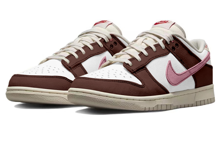 Lookbook (W) 나이키 덩크 로우 '체리 라이트 오레우드 브라운' (커스텀) DV0834-100(TeamY-女款做旧乌梅子酱酒红色)