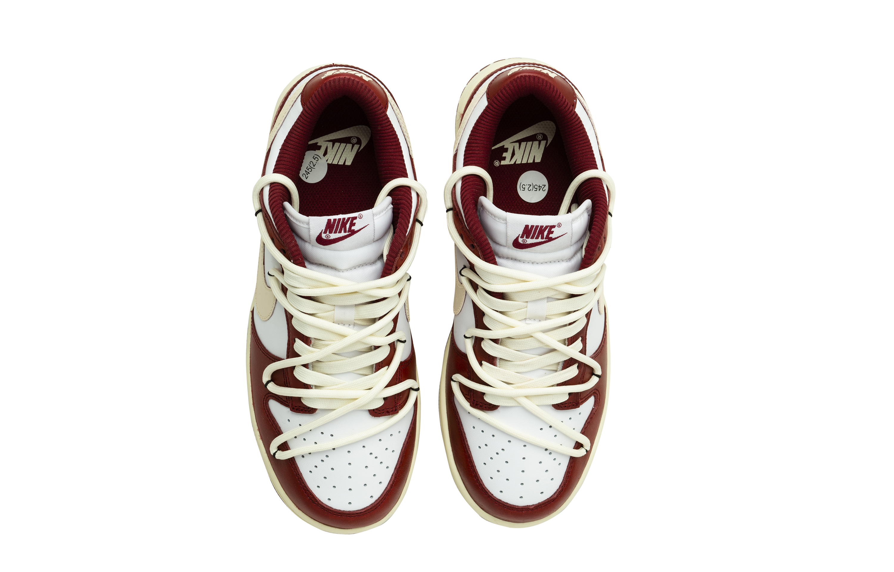 Shop (W) [Sepatu Custom] Nike Dunk Low 'Cherry Milkshake' FJ4555-100(Team拾肆-车厘子奶昔)