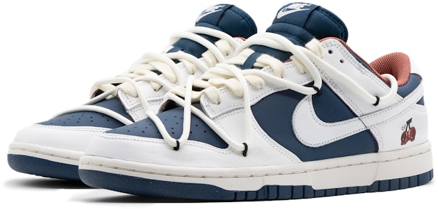 (W) 나이키 덩크 로우 '체리레드-화이트-블루' (커스텀) dd1503-602(Team57-女款樱桃) Lookbook (W) 나이키 덩크 로우 '체리레드-화이트-블루' (커스텀) dd1503-602(Team57-女款樱桃)