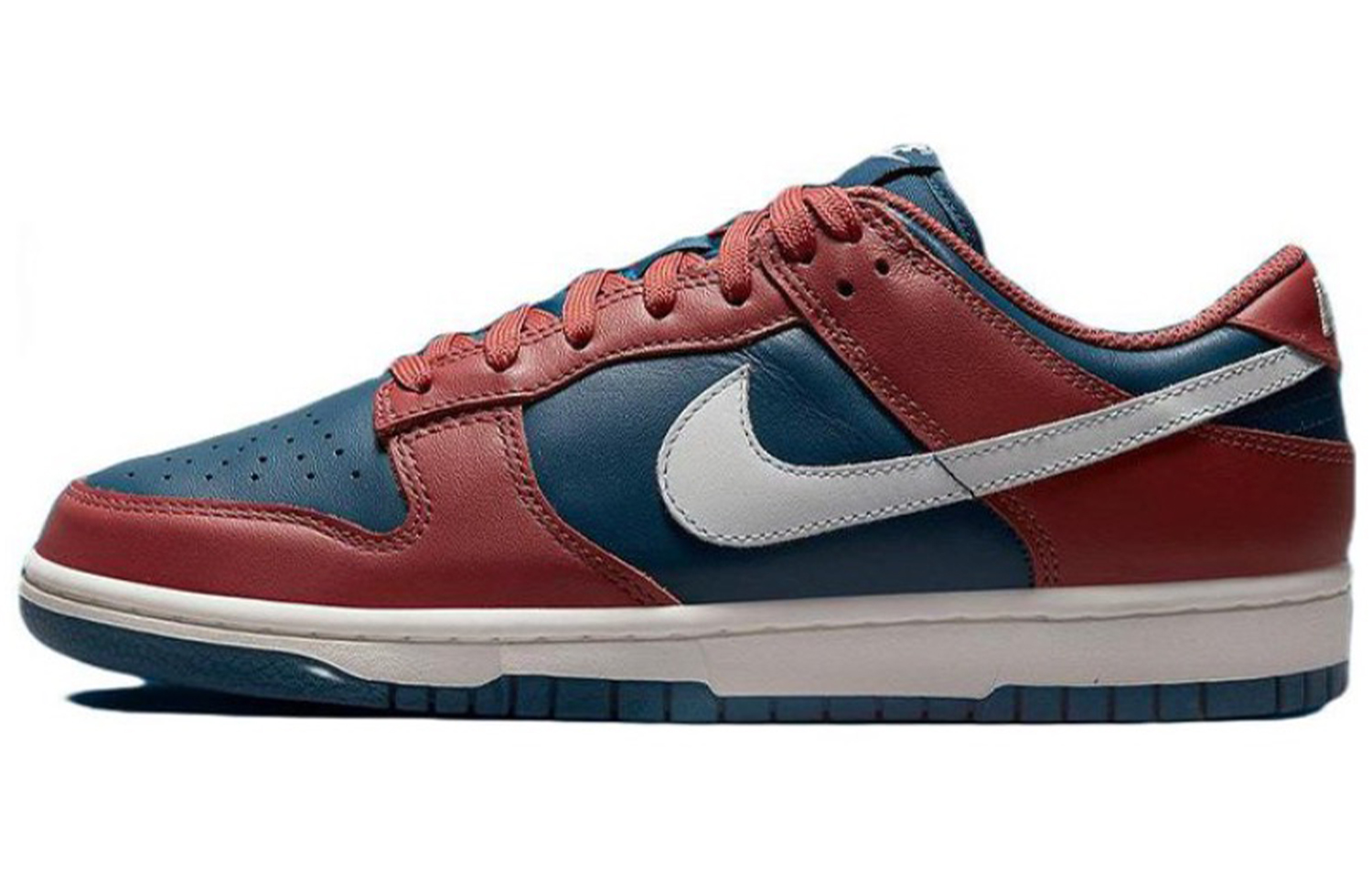 Details for (W) 나이키 덩크 로우 '체리레드-화이트-블루' (커스텀) dd1503-602(Team57-女款樱桃)