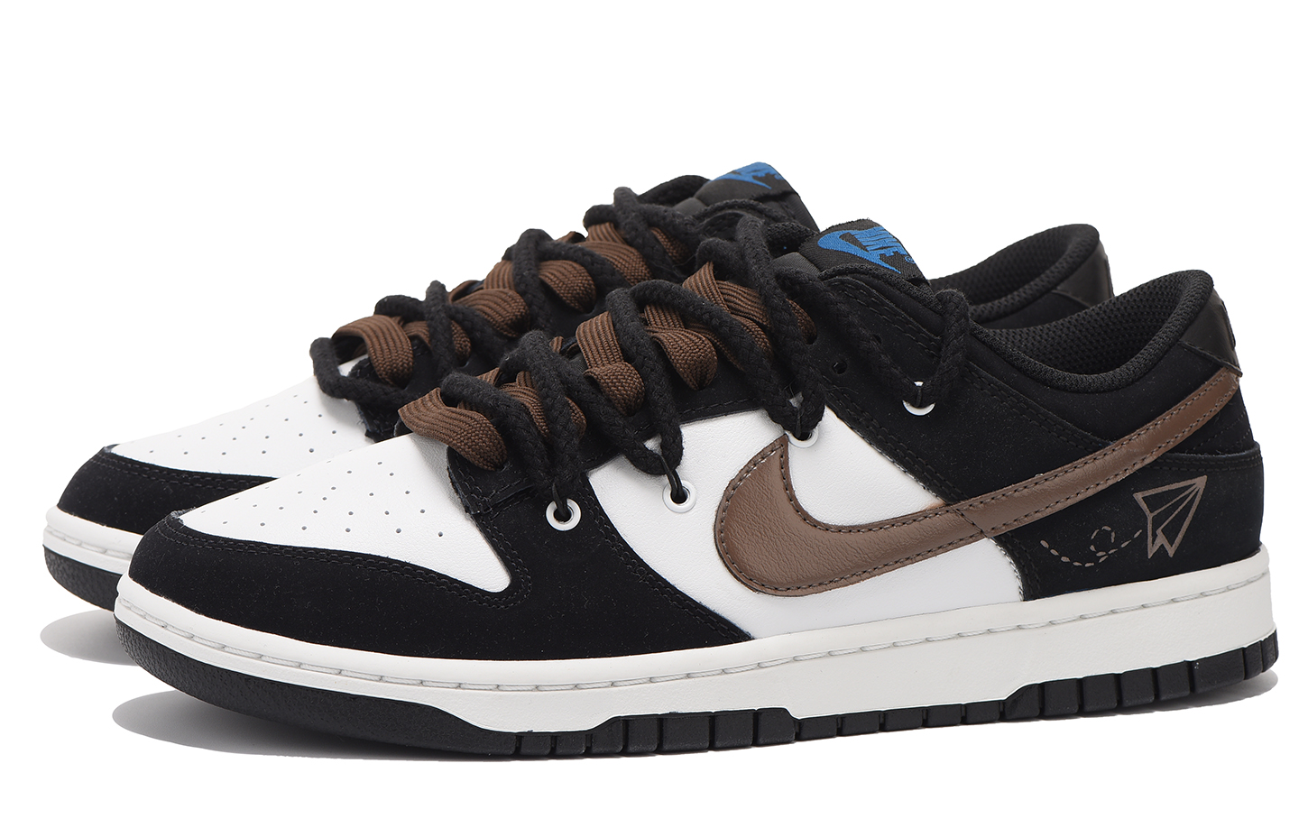 Shop (W) [Kasut Custom] Nike Dunk Low 'Chestnut Paper Plane Deconstructed High Street' DH9765-104-466441