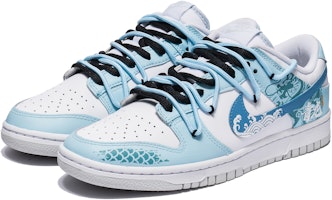 【訂製球鞋】 Nike Dunk CNY龍年限定 四大神獸 青龍 新年 龍鱗海浪 禮袋 低筒 板鞋 女款 白藍 Purchase 【訂製球鞋】 Nike Dunk CNY龍年限定 四大神獸 青龍 新年 龍鱗海浪 禮袋 低筒 板鞋 女款 白藍