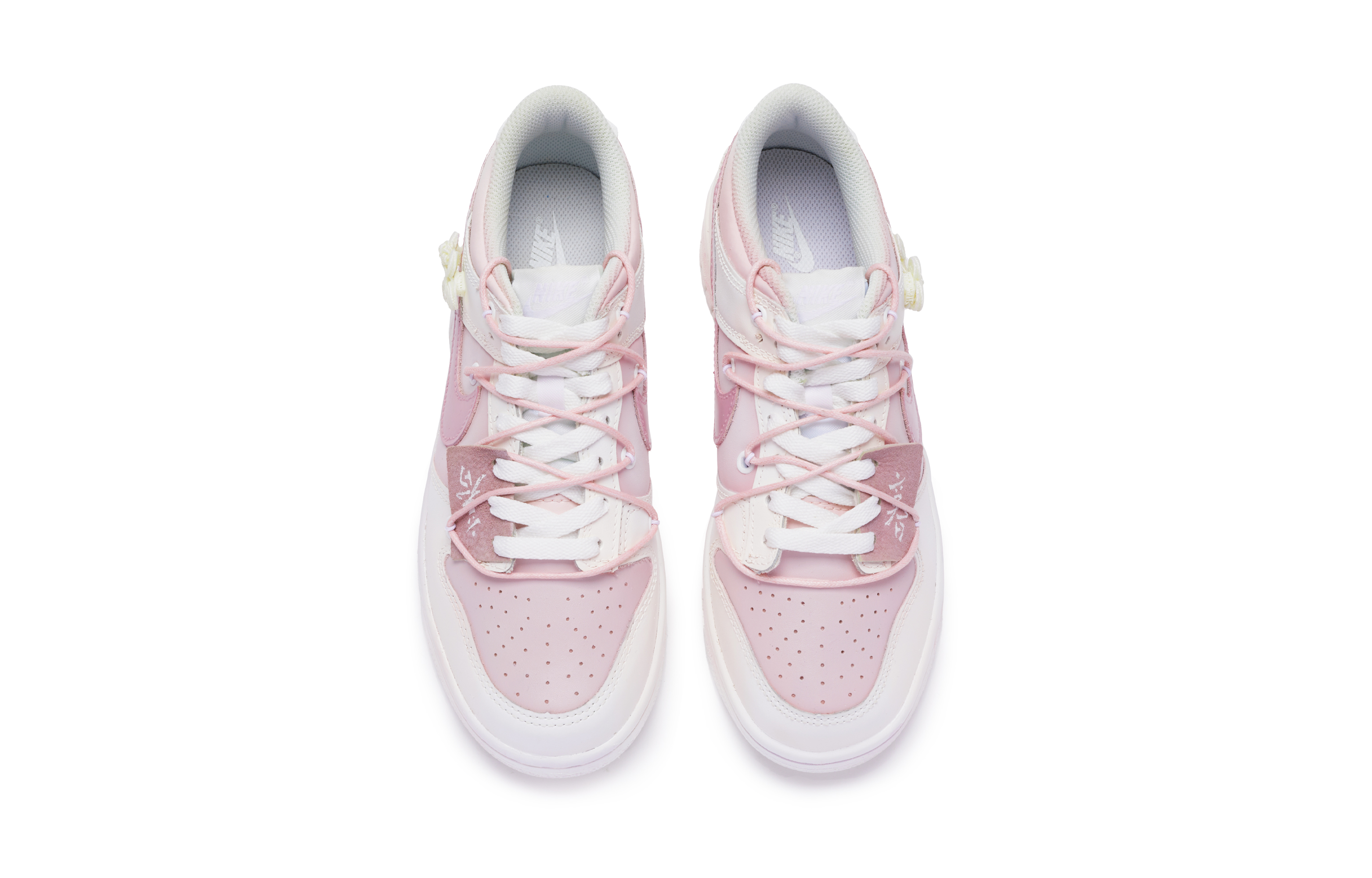 Shop 【定制球鞋】Nike Dunk Low 立春 特殊鞋盒 節氣系列 新中式 解構 手繪噴繪 低幫 板鞋 女款 白粉