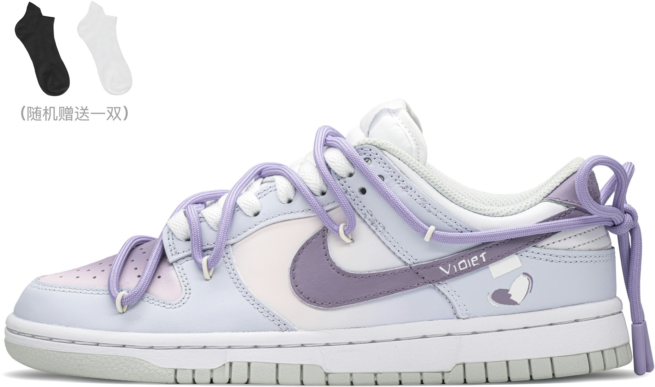 custom-shoes-women-nike-dunk-low-chinese-valentine-s-day-dopamine-blue-purple
