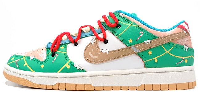 (W) 나이키 덩크 로우 '크리스마스 벨 리본 트리' (커스텀) CZ2496-100(TeamE-女款圣诞树绿棕粉BOX) Buy (W) 나이키 덩크 로우 '크리스마스 벨 리본 트리' (커스텀) CZ2496-100(TeamE-女款圣诞树绿棕粉BOX)