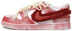 Buy 【訂製球鞋】Nike Dunk Low 聖誕節 玫紅 絨毛 白雪 腮紅 做舊Vibe 解構風 低幫 板鞋 女款 紅白