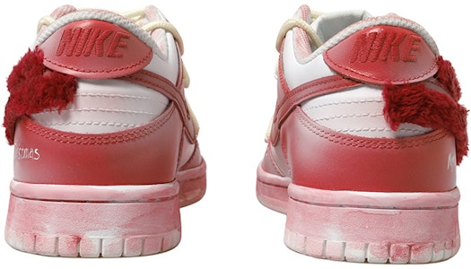【訂製球鞋】Nike Dunk Low 聖誕節 玫紅 絨毛 白雪 腮紅 做舊Vibe 解構風 低幫 板鞋 女款 紅白 Purchase 【訂製球鞋】Nike Dunk Low 聖誕節 玫紅 絨毛 白雪 腮紅 做舊Vibe 解構風 低幫 板鞋 女款 紅白