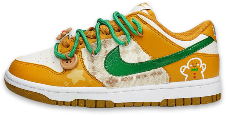 custom-shoes-women-nike-dunk-low-christmas-cookies-plaid