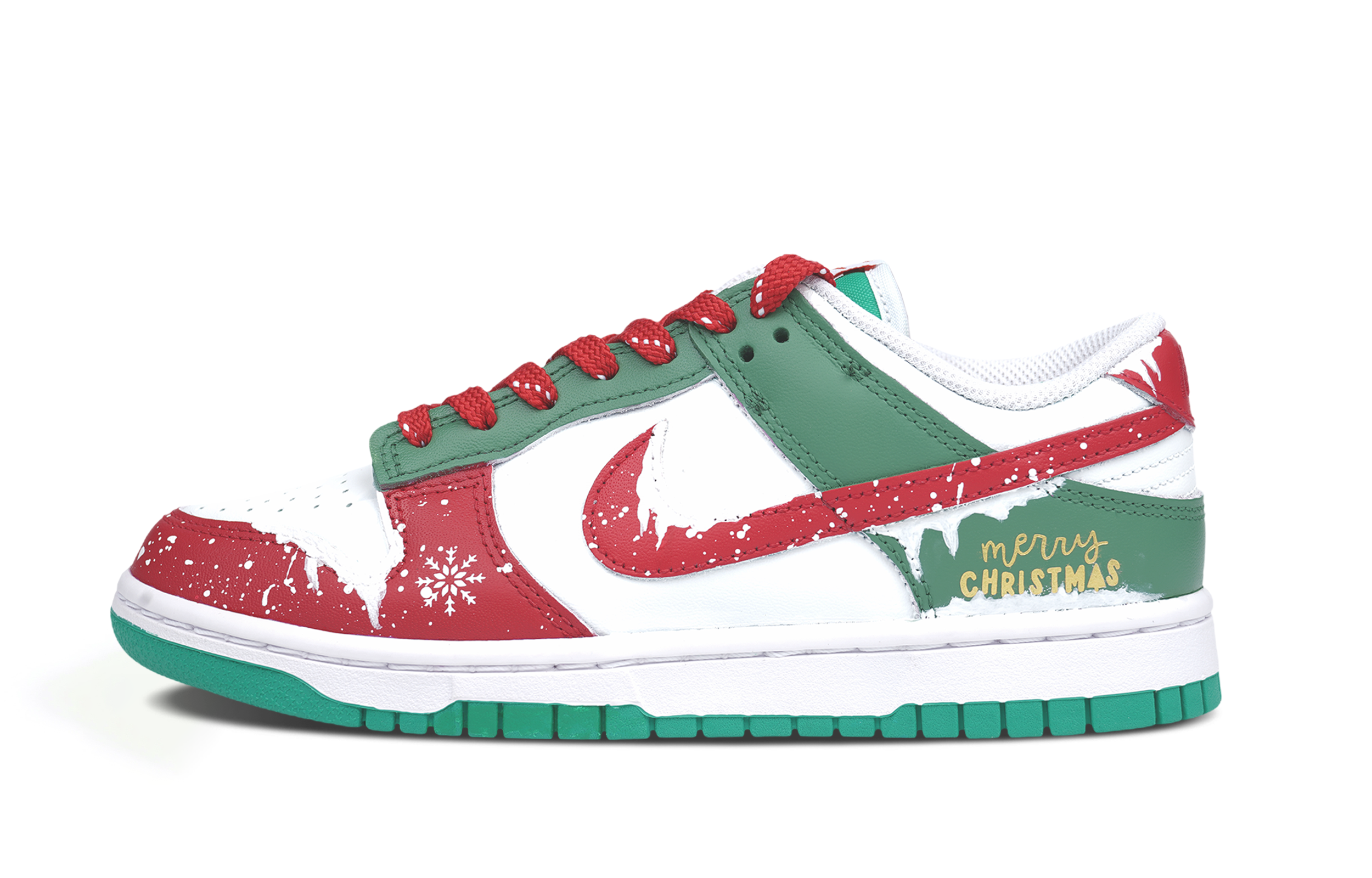 Buy (W) [Zapatillas Personalizadas] Nike Dunk Low 'Copo de Nieve Navidad' FD9924-311(Team86-圣诞)