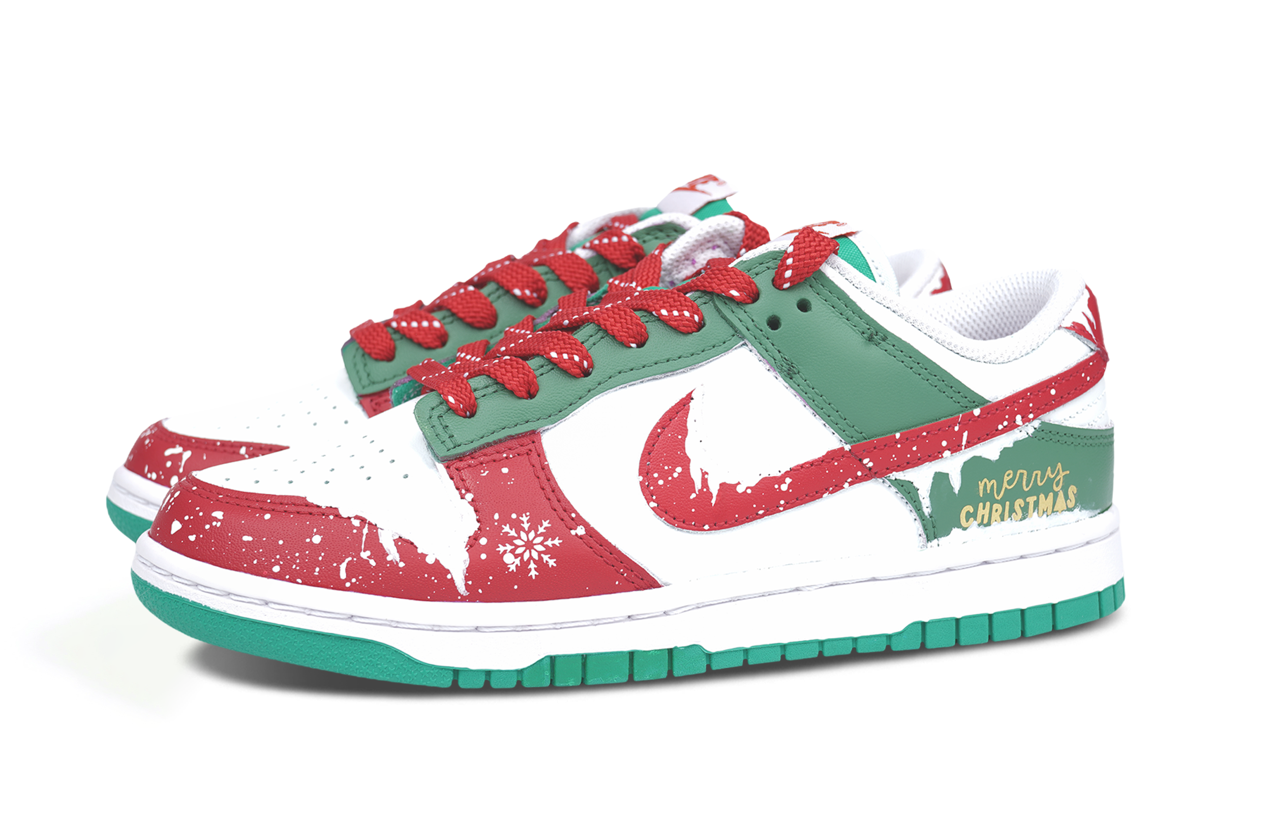 Shop (W) [Zapatillas Personalizadas] Nike Dunk Low 'Copo de Nieve Navidad' FD9924-311(Team86-圣诞)