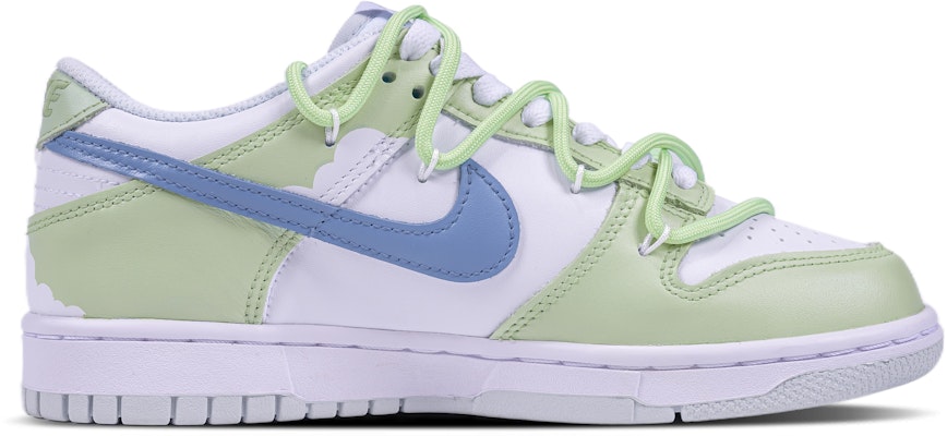 【客製球鞋】Nike Dunk Low 雲間波譎 雲朵 特殊禮盒 防滑減震 低筒 滑板鞋 女款 淺綠色 Lookbook 【客製球鞋】Nike Dunk Low 雲間波譎 雲朵 特殊禮盒 防滑減震 低筒 滑板鞋 女款 淺綠色