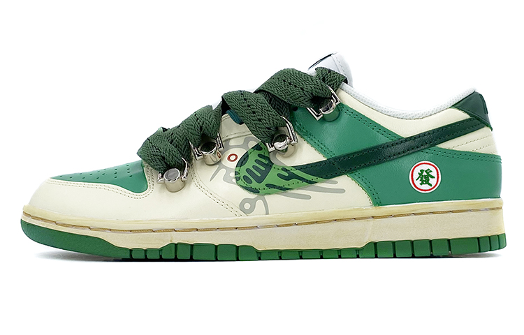 [Custom Shoes] (W) Nike Dunk Low 'CNY Deconstructed Green White'
