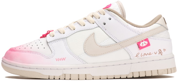 custom-shoes-women-nike-dunk-low-cny-gradient-pink-rabbit