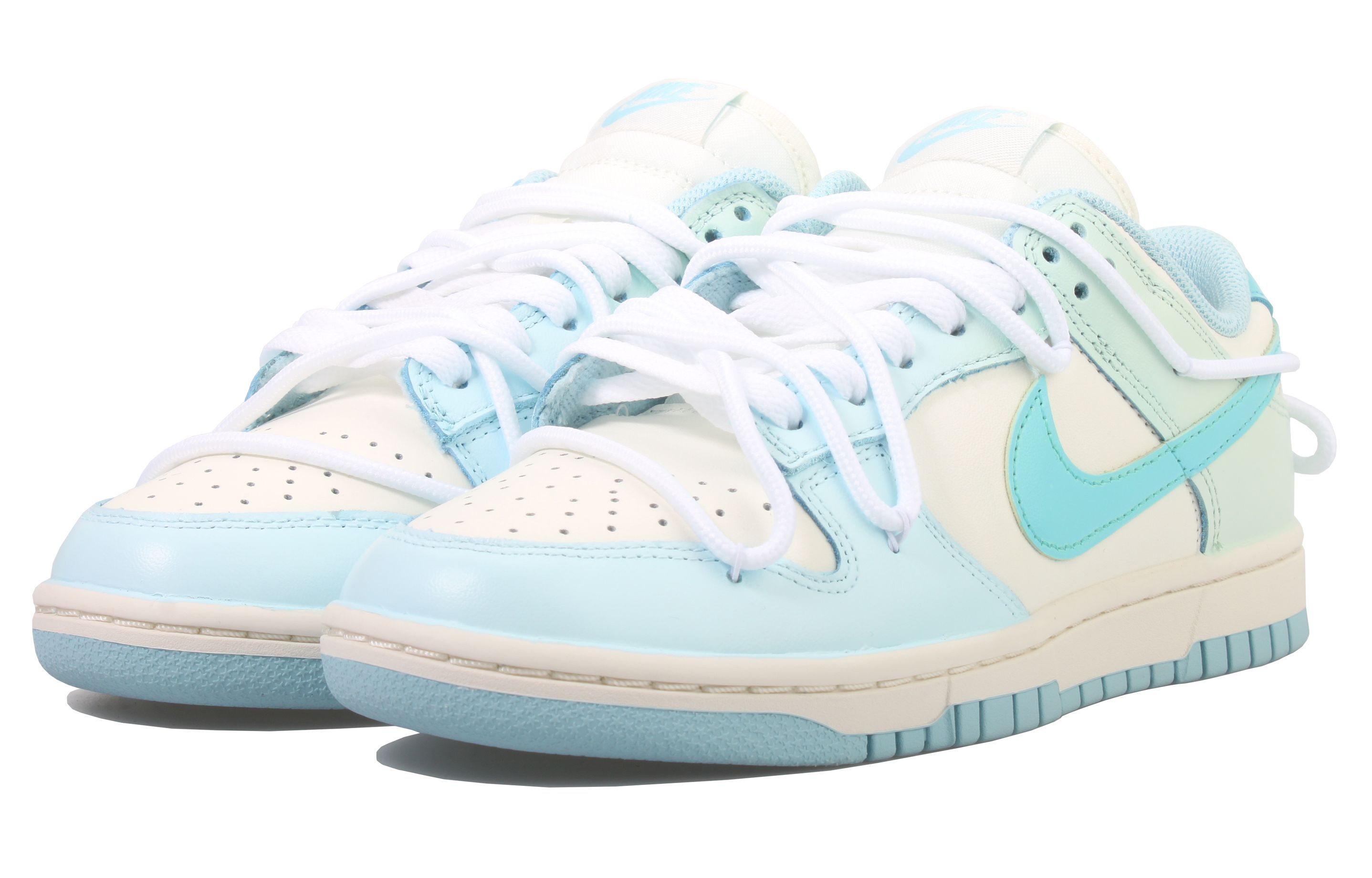 Lookbook (W) [Zapatillas Personalizadas] Nike Dunk Low 'Coconut Blue' DD1503-123(Team33-冰吸生椰女款)